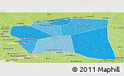 Political Shades Panoramic Map of Gourma-Rharous, physical outside