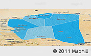 Political Shades Panoramic Map of Gourma-Rharous, satellite outside