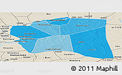 Political Shades Panoramic Map of Gourma-Rharous, shaded relief outside