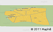 Savanna Style Panoramic Map of Gourma-Rharous, single color outside
