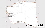 Classic Style Simple Map of Gourma-Rharous, cropped outside