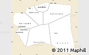 Classic Style Simple Map of Gourma-Rharous, single color outside