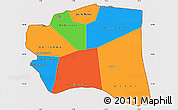 Political Simple Map of Gourma-Rharous, cropped outside