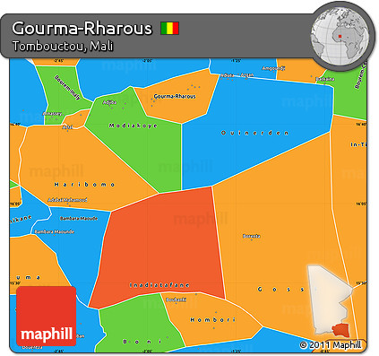 Political Simple Map of Gourma-Rharous