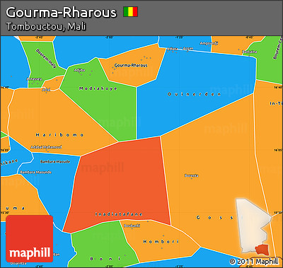 Political Simple Map of Gourma-Rharous