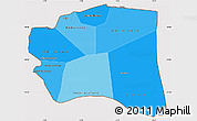 Political Shades Simple Map of Gourma-Rharous, cropped outside