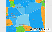 Political Shades Simple Map of Gourma-Rharous, political outside