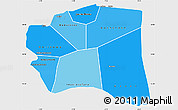 Political Shades Simple Map of Gourma-Rharous, single color outside