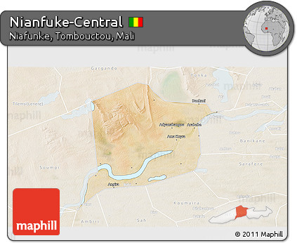 Satellite 3D Map of Nianfuke-Central, lighten