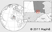 Blank Location Map of Nianfuke-Central, highlighted country, highlighted grandparent region
