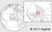 Blank Location Map of Nianfuke-Central, highlighted country, highlighted parent region, within the entire country
