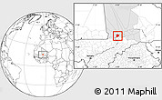 Blank Location Map of Nianfuke-Central, highlighted grandparent region