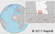 Gray Location Map of Nianfuke-Central, highlighted grandparent region