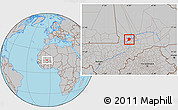 Gray Location Map of Nianfuke-Central