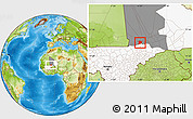 Physical Location Map of Nianfuke-Central, highlighted country, highlighted grandparent region