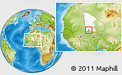 Physical Location Map of Nianfuke-Central, highlighted grandparent region, within the entire country