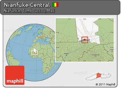 Savanna Style Location Map of Nianfuke-Central, highlighted parent region, highlighted grandparent region