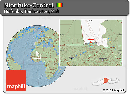 Savanna Style Location Map of Nianfuke-Central, highlighted parent region, highlighted grandparent region, hill shading