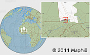 Savanna Style Location Map of Nianfuke-Central, highlighted parent region, highlighted grandparent region, hill shading