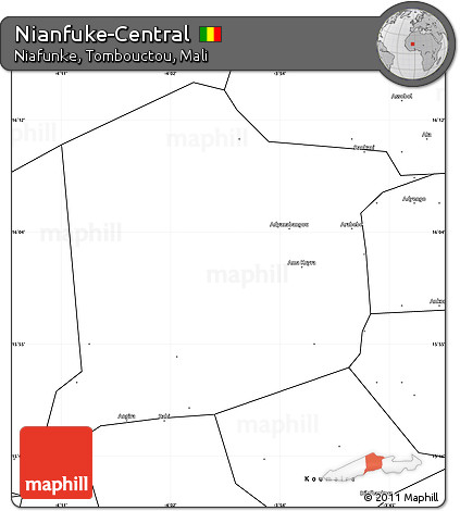 Blank Simple Map of Nianfuke-Central
