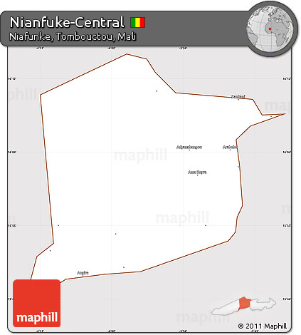Classic Style Simple Map of Nianfuke-Central, cropped outside