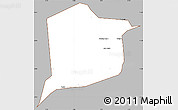 Gray Simple Map of Nianfuke-Central, cropped outside