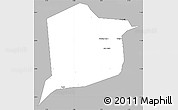 Gray Simple Map of Nianfuke-Central, single color outside
