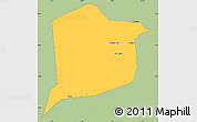 Savanna Style Simple Map of Nianfuke-Central, single color outside