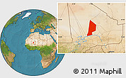 Satellite Location Map of Ber