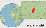 Savanna Style Location Map of Ber