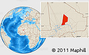 Shaded Relief Location Map of Ber
