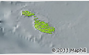 Physical 3D Map of Malta, darken, semi-desaturated