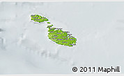 Physical 3D Map of Malta, lighten, semi-desaturated