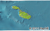 Physical 3D Map of Malta, single color outside, satellite sea