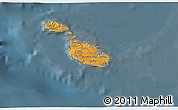 Political 3D Map of Malta, darken