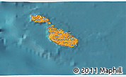 Political 3D Map of Malta, satellite outside