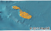 Political 3D Map of Malta, single color outside, satellite sea