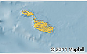 Savanna Style 3D Map of Malta, single color outside