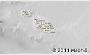 Shaded Relief 3D Map of Malta, desaturated