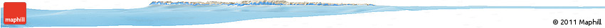 Shaded Relief Horizon Map of Malta, lighten, semi-desaturated, land only