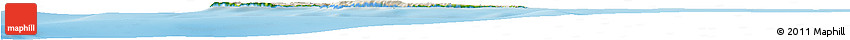 Shaded Relief Horizon Map of Malta, physical outside