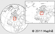 Blank Location Map of Malta, highlighted continent, within the entire continent