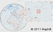 Gray Location Map of Malta, lighten, semi-desaturated