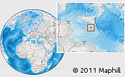 Physical Location Map of Malta, lighten, desaturated, land only