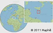 Satellite Location Map of Malta, savanna style outside