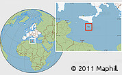 Savanna Style Location Map of Malta, highlighted continent
