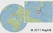 Savanna Style Location Map of Malta, hill shading outside