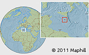 Savanna Style Location Map of Malta, hill shading