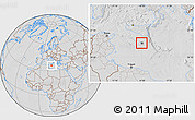 Savanna Style Location Map of Malta, lighten, desaturated, hill shading