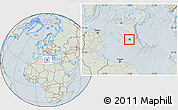 Savanna Style Location Map of Malta, lighten, hill shading